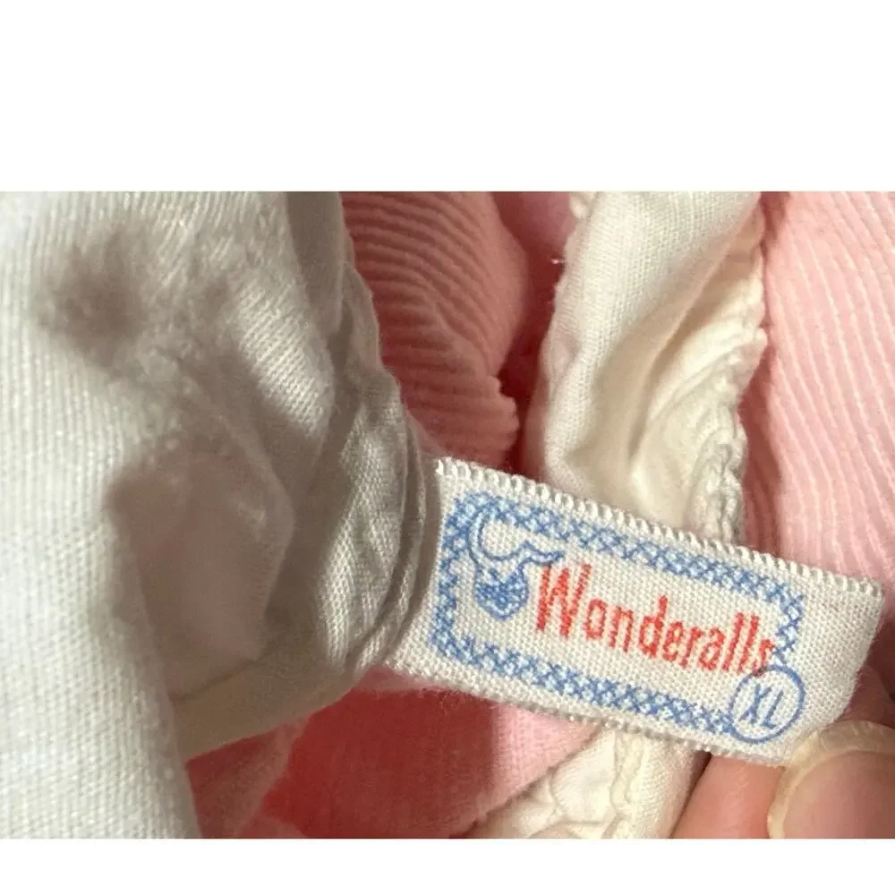 Vintage Wonderalls Corduroy Overall Outfit Set Toddler Girls XL 25-28‎ lbs Pink